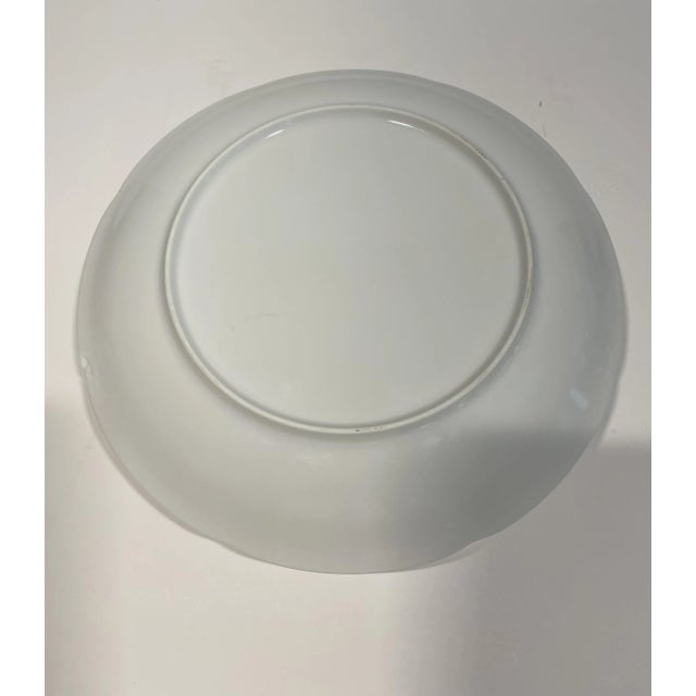 Ceramic Late 20th Century White Porcelain Art Deco Dinner or Dessert Plates - Set of 4 For Sale - Image 7 of 8