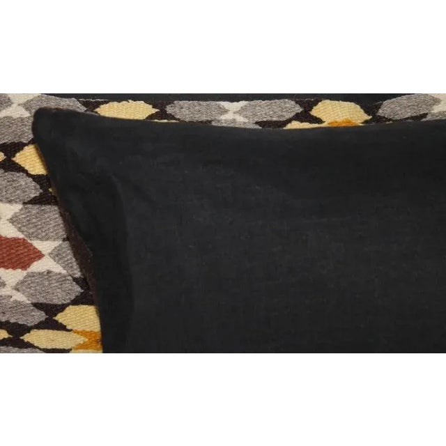 1940s 1940s Woven Geometric Pair of Bolster Pillows For Sale - Image 5 of 6