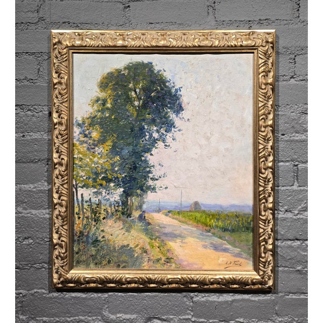 French Elie Anatole Pavil —Along a Countryside Road—French Impressionist Oil Painting For Sale - Image 3 of 10