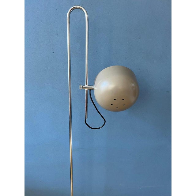 Plastic Vintage Beige Adjustable Floor Lamp For Sale - Image 7 of 11