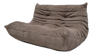 Vintage Alcantara Togo 2-Seater Sofa by Michel Ducaroy for Ligne Roset, 1990s