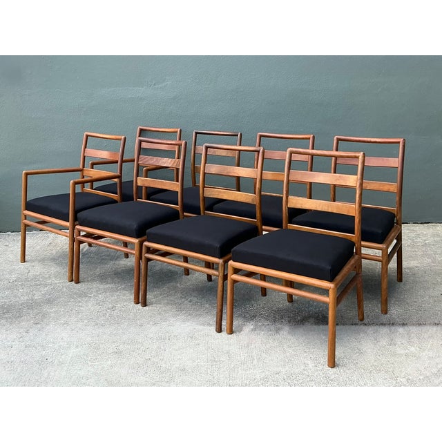 T. H. Robsjohn Gibbings for Widdicomb Dining Chairs - Set of 8 For Sale - Image 10 of 12