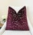 Modern Aubergine Leopard 20x20 Velvet Throw Pillow With Feather Down Insert For Sale - Image 3 of 3