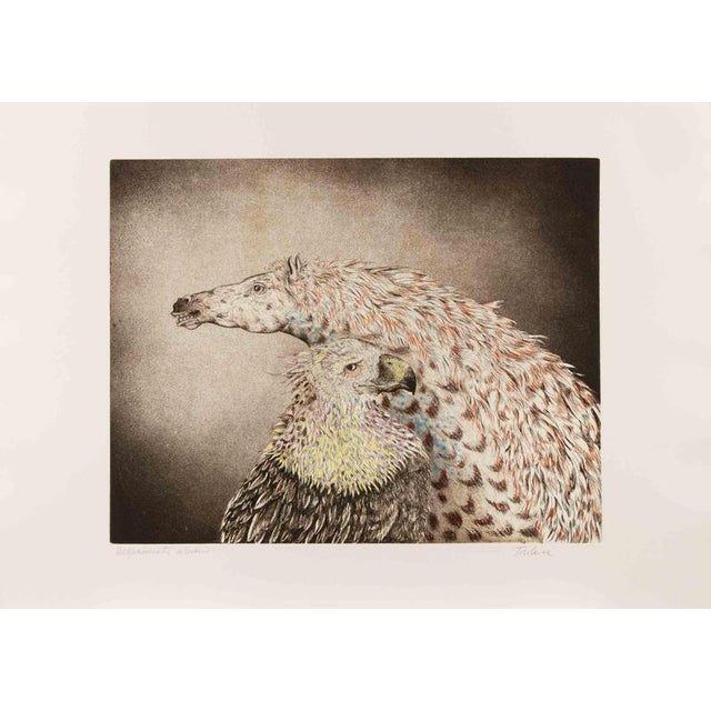 Etching hand watercolored realized by the italian Artist Benito Trolese. Hand signed. Not numbered. Excellent condition....