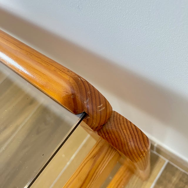 Coffee Table in Pine with Smoked Glass Top, 1970s For Sale - Image 16 of 18