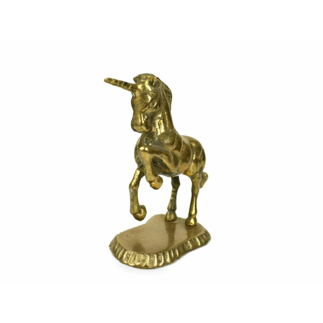 Vintage Brass Unicorn Horse Figurine Model Chairish