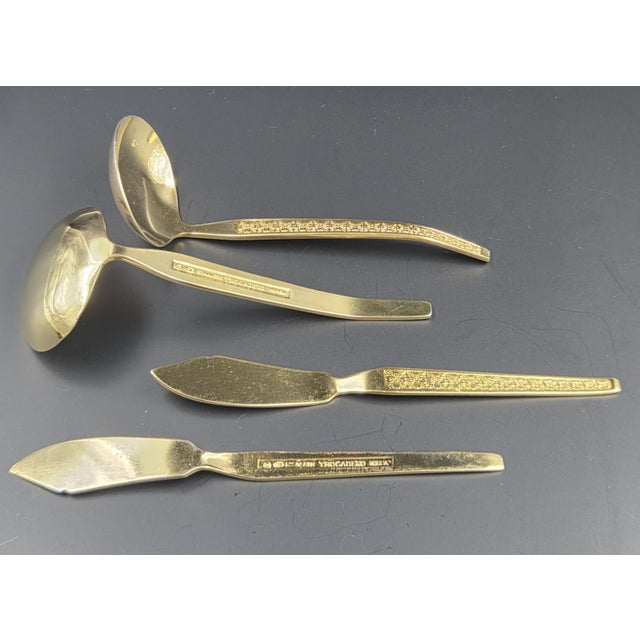 Vintage Gold Electroplate "Trocadero" Hostess & Serving Flatware- 53 Piece Collection For Sale - Image 14 of 18