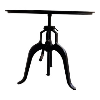Jamie Young Black Iron Dining Table With Adjustable Height For Sale