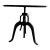 Jamie Young Black Iron Dining Table With Adjustable Height For Sale