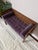 1950s Vintage Mid-Century Modern Tufted Cane Back Bench This bench/settee has a cane back and cane side panels with a...