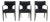 Restoration Hardware Black Dining Chairs, 6 For Sale