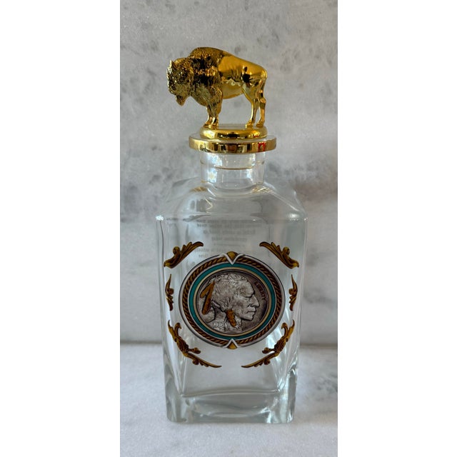 Gold Bradford Pride of the West Decanter Glass 5 Piece Set For Sale - Image 8 of 12