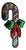 Hanging Candy Cane with Holly Ekkolight 35"H For Sale