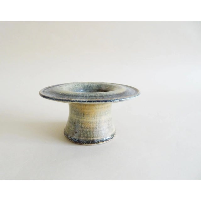 Beige Ceramic Vase, Candleholder and Bowl from Pfeiffer Gerhard, Set of 3 For Sale - Image 8 of 11