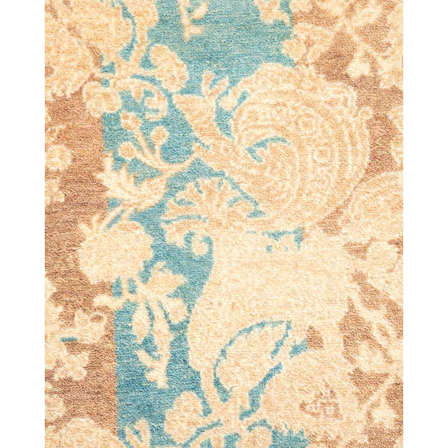 Traditional Mogul Collection Hand-Knotted Area Rug - Brown 3' 2" x 5' 2" For Sale - Image 3 of 9