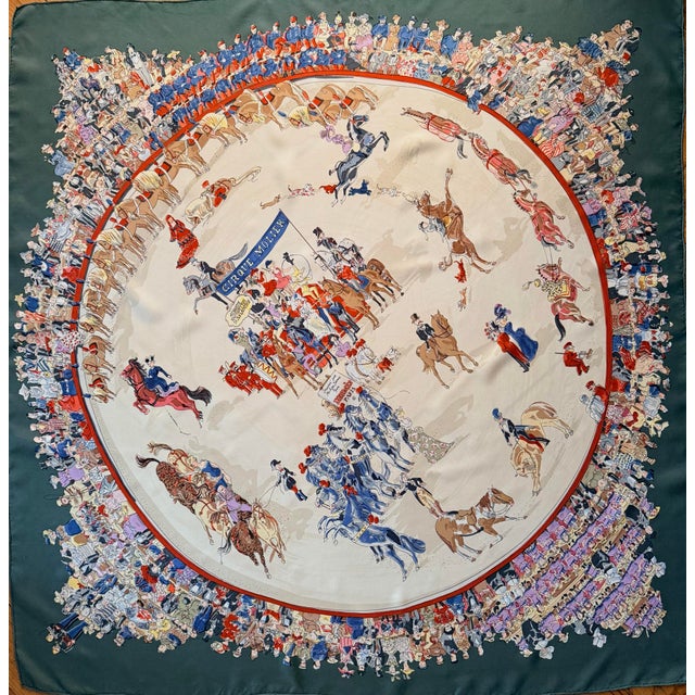 Textile Hermès Le Cirque Molier 2004 Silk Scarf Designed by Dumas Philippe For Sale - Image 7 of 12