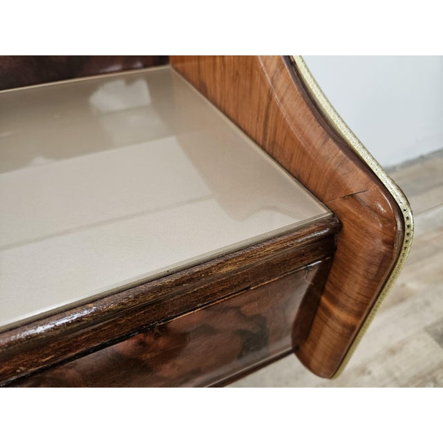 Entrance Dressing Table in Briar Root with Glass Tops, 1950 For Sale - Image 11 of 18