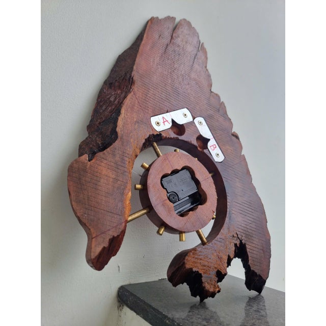Transformable Clock - One-of-a-Kind Handcrafted Driftwood Wall Clock Sculpture For Sale - Image 12 of 17