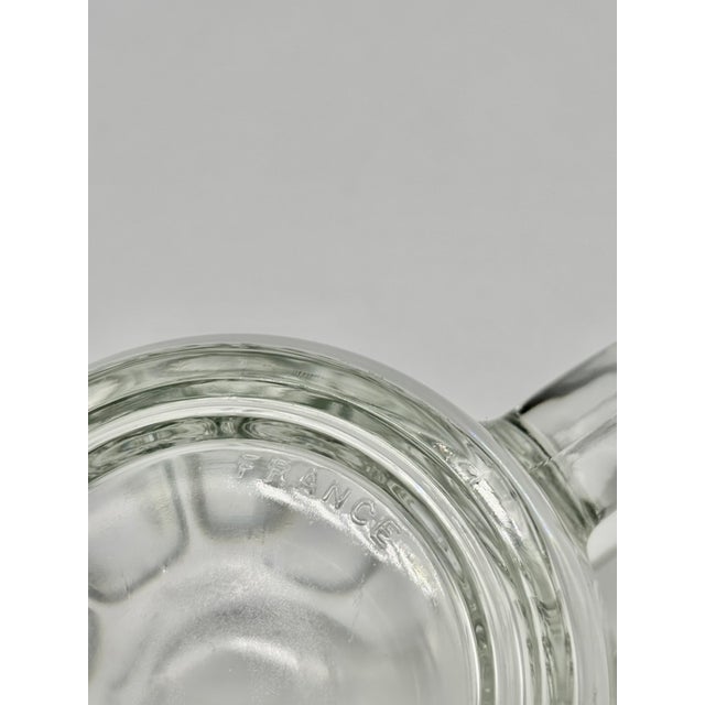 Vintage Arcoroc Clear Glass 16 Ounce Beverage Mugs, Thumbprint Pattern, Set of 2 Mugs For Sale - Image 10 of 11