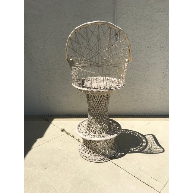 White Mid 20th Century Mid Century Swivel Bar Stools Russell Woodard Style - a Pair For Sale - Image 8 of 12