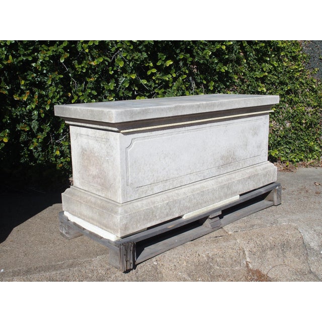 Pair of Large Italian Neoclassical Style Pedestals in Carved Limestone For Sale - Image 18 of 18