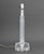 Metal Modern Acrylic and Chrome Octagonal Table Lamp For Sale - Image 7 of 9