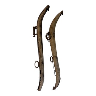 Antique Late 19th Century Iron & Wood Horse/Mule Hames Harness - a Pair For Sale
