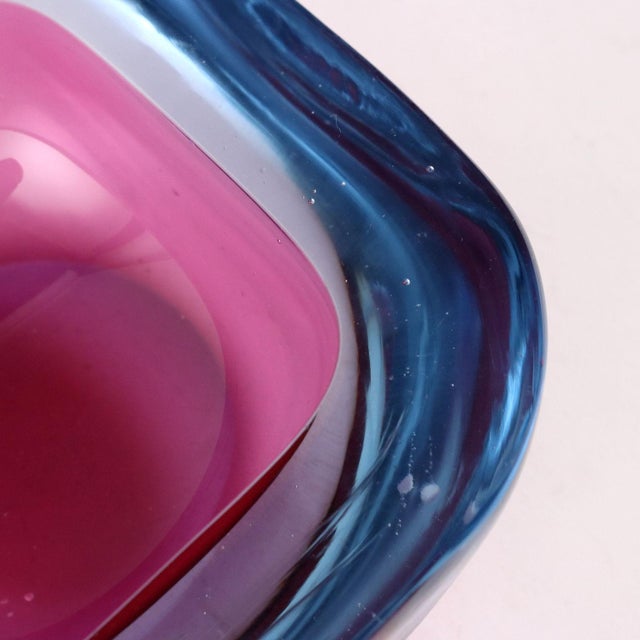 Vintage Sommerso Glass Bowl For Sale - Image 5 of 7