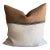 Belgian Linen Euro Pillow in Havane Brown Black and Oat Cover With Insert For Sale