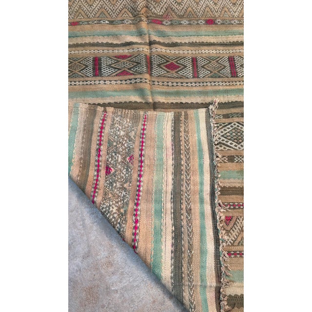 1980s Moroccan Vintage Kilim Zayan Rug - 11.2 X 5.48 Ft For Sale In Cleveland - Image 6 of 10