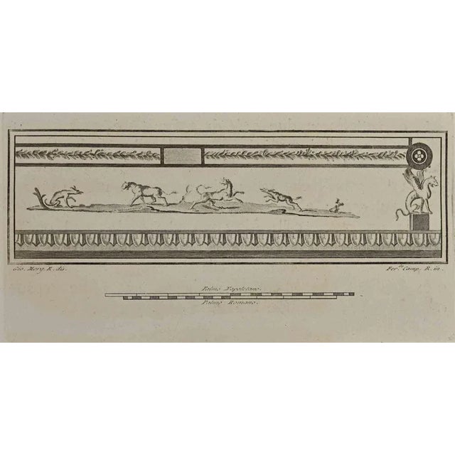 Roman Fresco with Mythological Animals from "Antiquities of Herculaneum" is an etching on paper realized by Ferdinando...