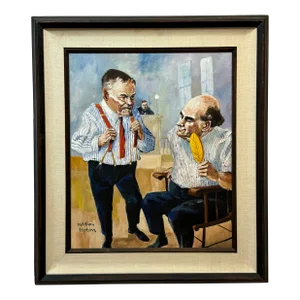 Matthew Tipton Satirical Illustration Painting Depicting the Controversial 1925 Slopes Trial
