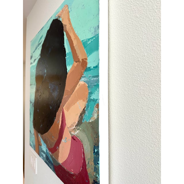 Ebony "You Can Leave Your Hat On" Modern Original Oil Painting, by Jennifer Hohlfelder For Sale - Image 8 of 8