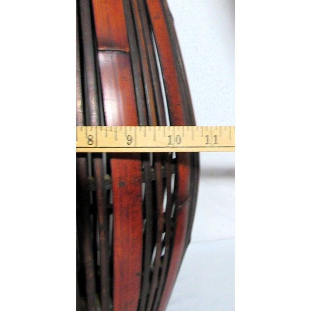 Vintage Split Woven Bamboo Floor Vase For Sale In New Orleans - Image 6 of 10