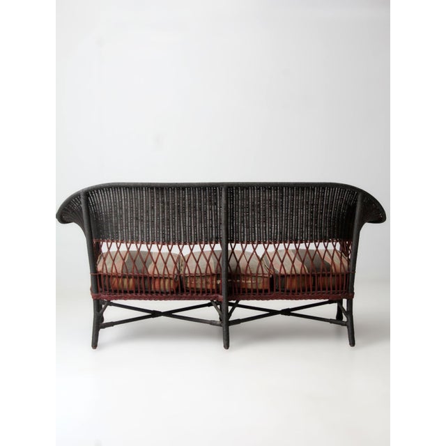 Early 20th Century Early 20th Century American Wicker Sofa and Chair Set For Sale - Image 5 of 18