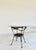 Round Breccia Botticelli Marble Top on Iron Frame Table Inset With Woven Wicker For Sale - Image 6 of 16