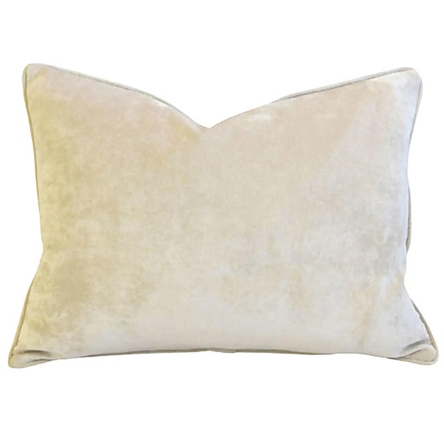 Textile Designer Holly Hunt Modern Embroidered Feather/Down Pillow 22" X 16" For Sale - Image 7 of 7