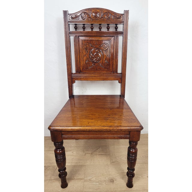 Victorian Kitchen Chair in Elm, 1900 For Sale - Image 9 of 14
