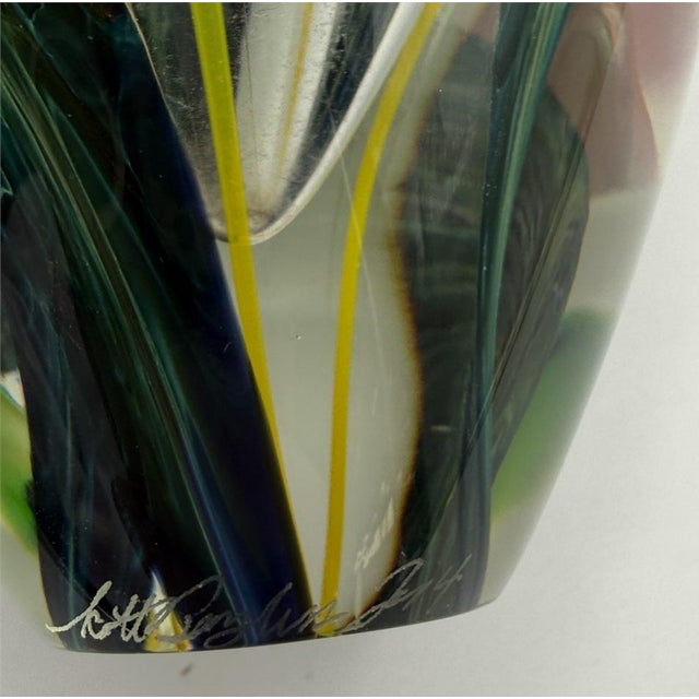 Early 21st Century Exceptional Scott Bayless for Lotton Studios Calla Lily Vase — Rare Signed American Studio Art Glass For Sale - Image 5 of 5
