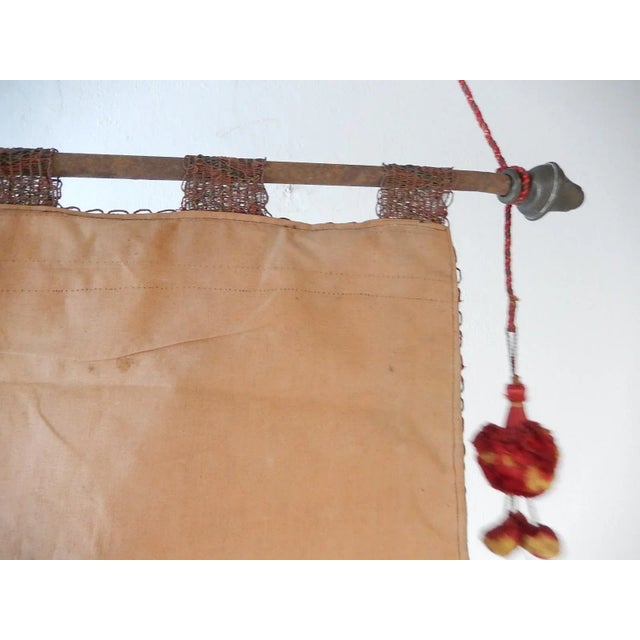 19th Century Italian Religious Banner Ave Maria Oliograph With Tassels For Sale - Image 9 of 13