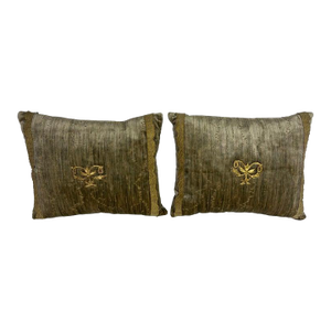 Custom Petite Silk Velvet Pillows by Melissa Levinson, Baroque Style