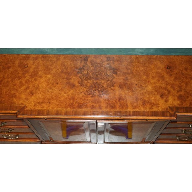 Burr Walnut Breakfront Serving Sideboard by Theodore Alexander For Sale - Image 13 of 18