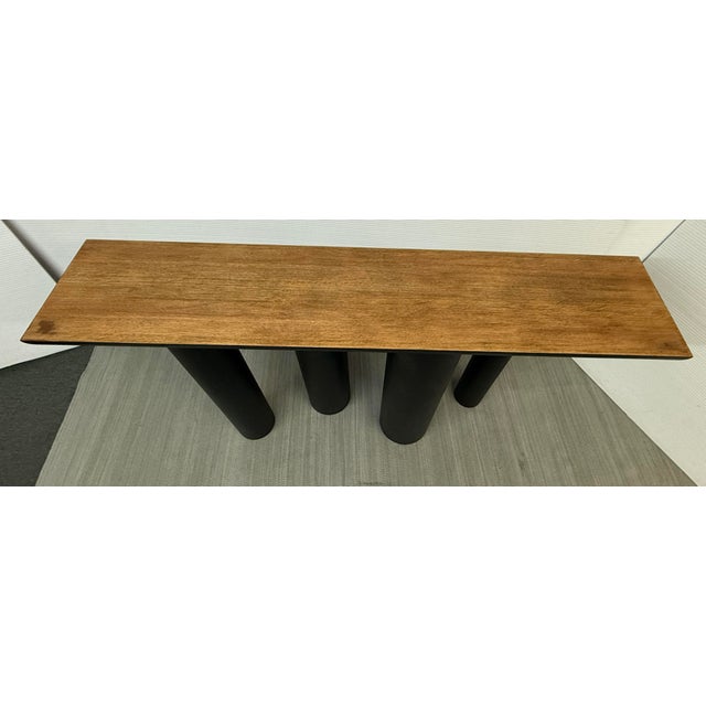 Crate & Barrel Crate & Barrel Bomen Console Table, Flakey Oak Wood For Sale - Image 4 of 14