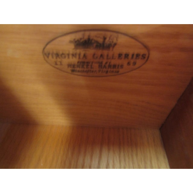 Henkel Harris Solid Mahogany Banded Two Piece China Cabinet For Sale - Image 11 of 13
