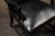 Metal Pair of Black Leather Revival Armchairs With Nailhead Trim For Sale - Image 7 of 12