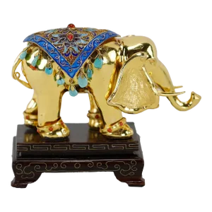 Vintage Filigree Bronze Glit Elephant