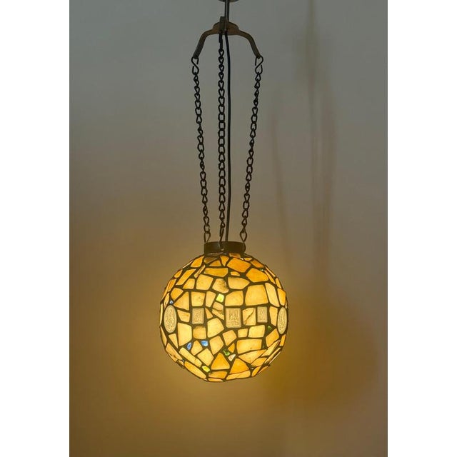 Viennese Alabaster and Lithophane Mosaic Pendant, 1900 For Sale - Image 13 of 17