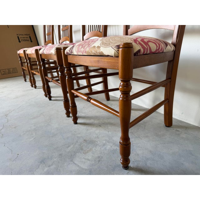 Vintage Italian Country French Provincial Wheat Sheaf Back Dining Chairs – Set of 6 For Sale - Image 11 of 12