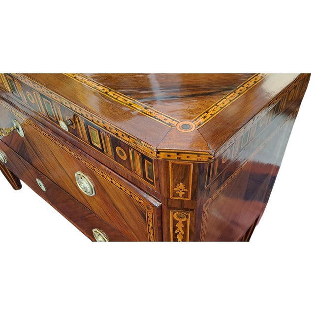 Louis XVI Inlaid Chest of Drawers in Walnut For Sale - Image 9 of 12