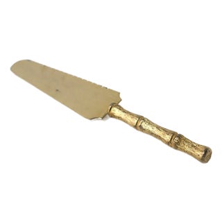 Serving Piece With Bamboo-Esque Handle, Circa 1960s For Sale